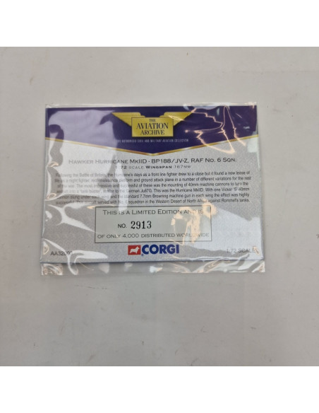 1-1-251659-1-Bebé y juguetes Corgi AA32003 Hawker Hurricane Mk II D LIMITED EDITION