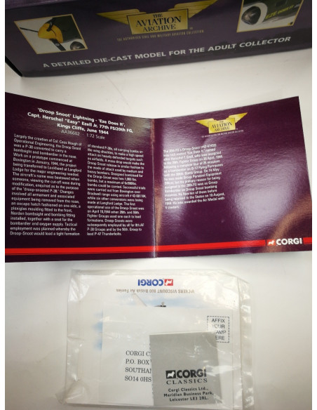 1-1-251660-3-Bebé y juguetes Corgi Aviation AA36602 Lockheed P-38J Lightning USAAF 20th FG, 77th FS, Eze Does 