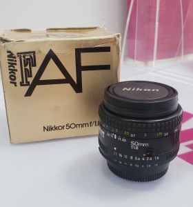 1-7-49034-1-Objetivo Nikon 50mm F 1.8d Af Nikkor MONTURA ANTIGUA