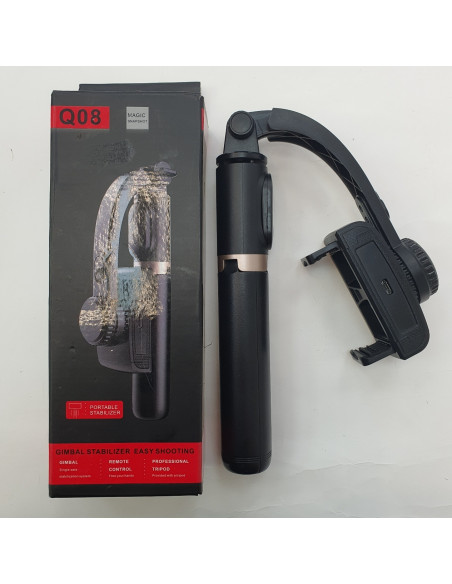 1-1-258103-1-Accesorio Móviles Q08 450mAh Anti-Shake 360-Degree Gimbal Tripode
