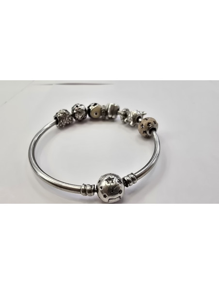 1-1-248744-2-Pulsera Pandora 8 Charm , rigida , diametro 6 cm