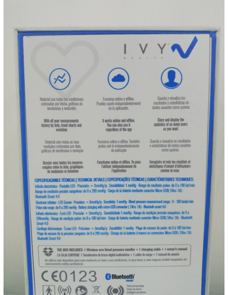 1-6-154571-2-Tensiometro IVY HEALTH De Brazo SIN USO