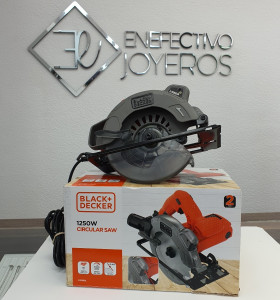 1-1-256443-1-Sierra Circular BlackDecker CS1250L Con Guía Láser 1250 W 230 V