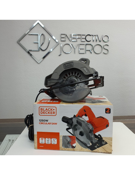 1-1-256443-1-Sierra Circular BlackDecker CS1250L Con Guía Láser 1250 W 230 V