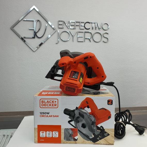 1-1-256443-2-Sierra Circular BlackDecker CS1250L Con Guía Láser 1250 W 230 V