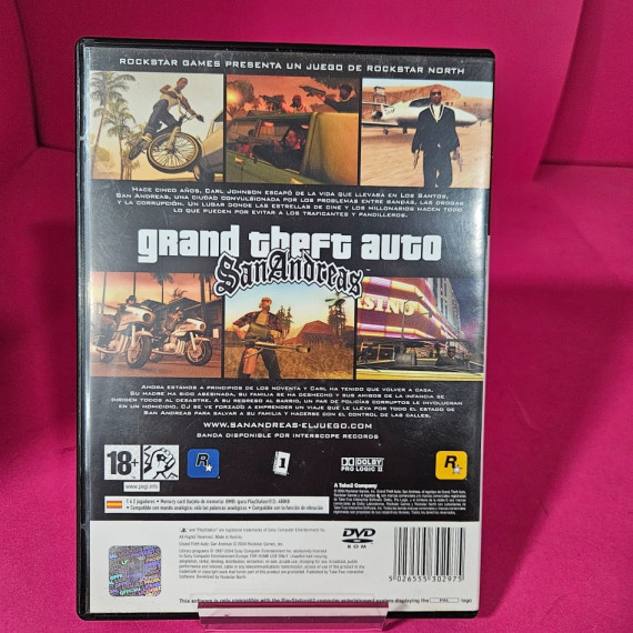 8-8-73004-2-Videojuego PS2 Grand Theft Auto (incluye guia)