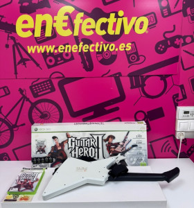 7-7-81374-1-Mando Xbox 360 Guitar Hero 2 Guitarra Blanca 2