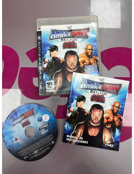 7-7-81503-1-Videojuego PS3 smack down vs raw 2008 ps3 