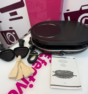 9-9-73199-1-Barbacoa Electrica Raclette-Grill Clatronic RG 3090 - 8 Personas