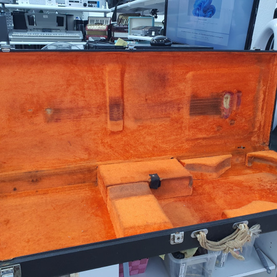 1-1-263888-6-Guitarra Electrica Fuji Roland Marron Años 80