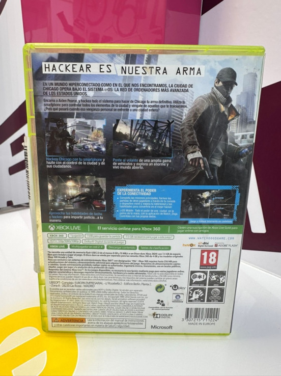9-9-73293-3-Videojuego Xbox 360 watch dogs 