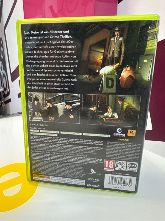 9-9-73297-2-Videojuego Xbox 360 l.a. noire3 rockstar games 