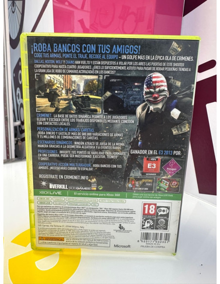 9-9-73301-4-Videojuego Xbox 360 payday2