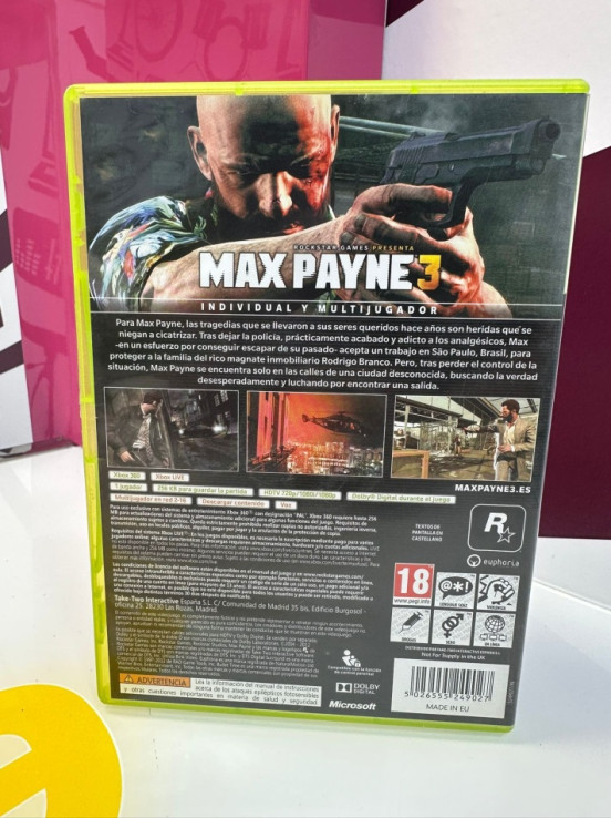 9-9-73305-3-Videojuego Xbox 360 max payne 3