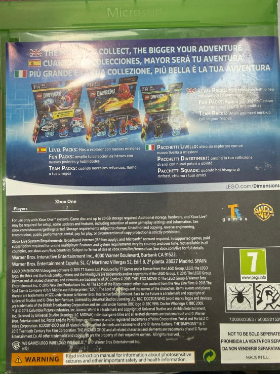 8-8-73432-3-Videojuego Xbox One Dimensions