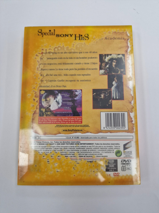 1-1-264373-2-Coleccionismo DVD Hook El Capitan Garfio Special Sony Hits