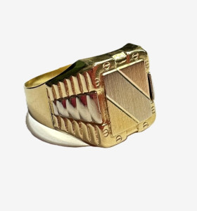 7-1-256918-1-Anillo caballero tipo sello de oro 18K, T 27 2