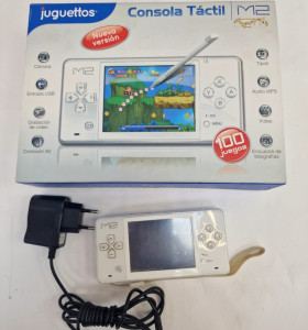 1-1-264225-1-Consola Juguetos M2 Portatil Blanca Arcade 