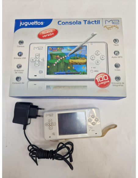 1-1-264225-1-Consola Juguetos M2 Portatil Blanca Arcade 