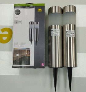 6-6-164631-1-Electricidad Pack de 2 balizas jardín solar exterior 