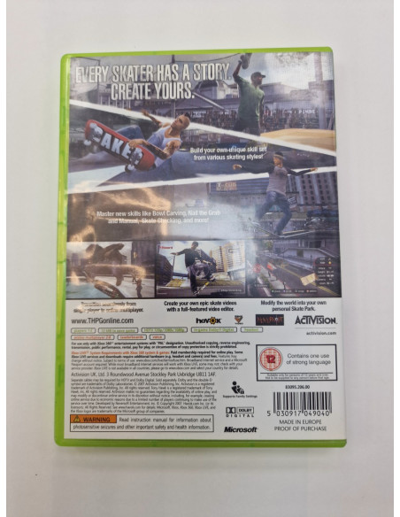 1-1-264827-2-Videojuego Xbox 360 Tony Hawk s Proving Ground