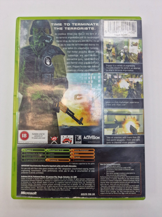 1-1-264821-2-Videojuego Xbox Classic Soldier Of Fortune Double II Helix 