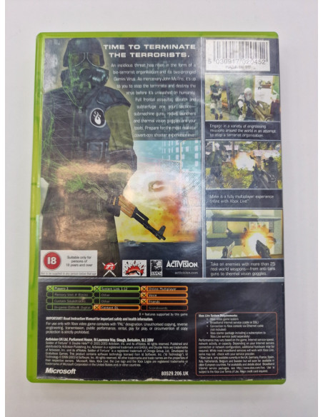 1-1-264821-2-Videojuego Xbox Classic Soldier Of Fortune Double II Helix 