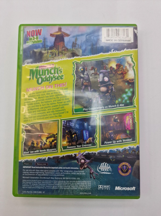 1-1-264810-2-Videojuego Xbox Classic Oddworld Munch Oddysee