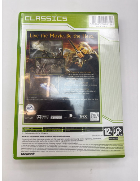 1-1-264809-2-Videojuego Xbox Classic The Lord Of The Rings The Return Of the King