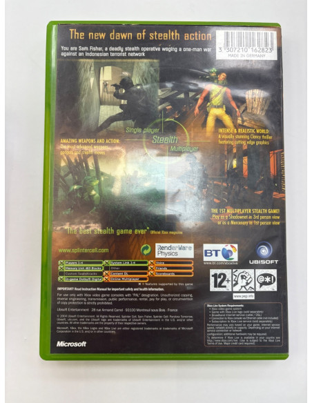 1-1-264808-2-Videojuego Xbox Classic Splinter Cell Pandora Tomorrow