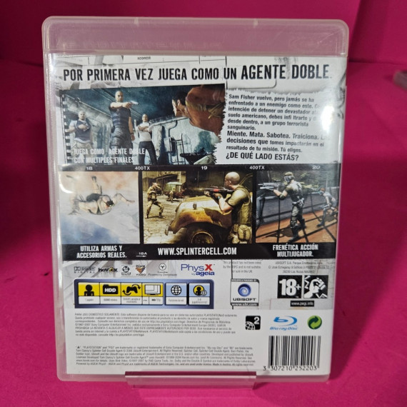 8-8-73667-2-Videojuego PS3 Tom Clancys Splinter Cell double agent