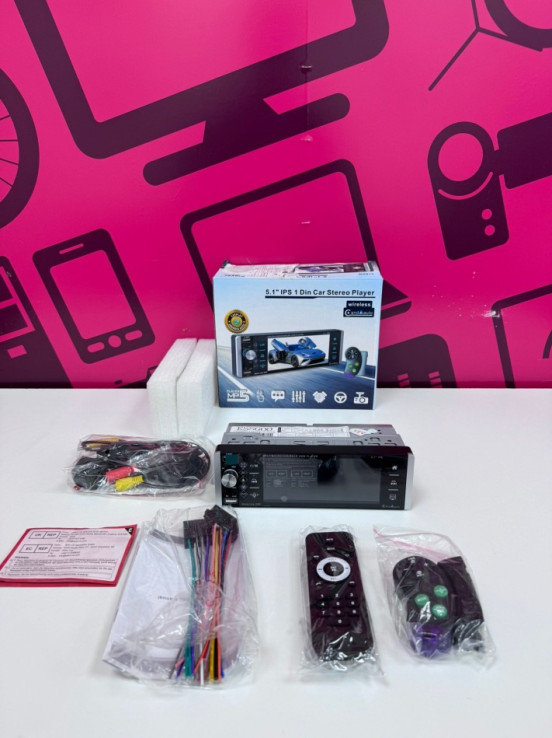 7-7-82470-3-Radio CD Casette Wireless 5.1 Ios 1 Din Car Sterio Player MP5