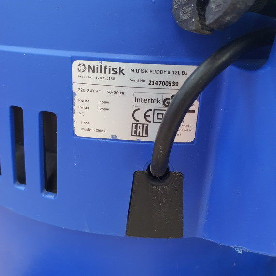 1-1-265196-3-Aspirador Taller Nilfisk Buddy II 12L Aspirador De Agua Y Polvo 