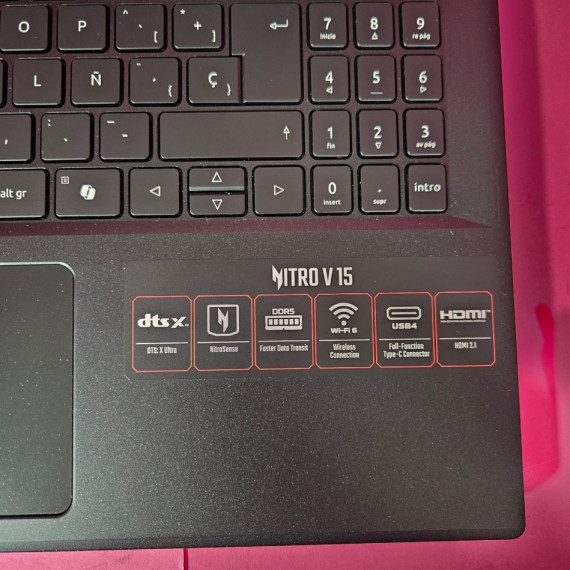 8-8-71196-5-Ordenador Portátil Acer Nitro V15 AMD Ryzen 7 7735HS Radeon Graphics 16ram 954SSD Nvidia GeForce R