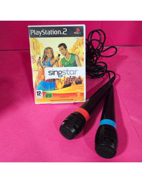 8-8-73913-1-Microfono Ps2 SingsStar (2) Juego SingstarLatino