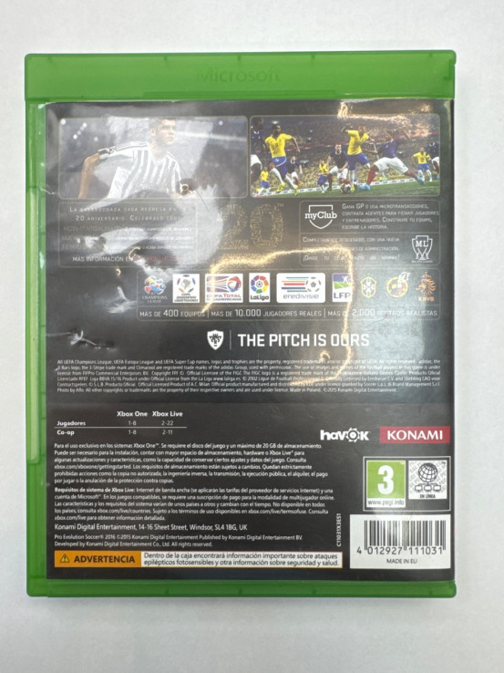 1-1-265396-2-Videojuego Xbox One Pes 2016