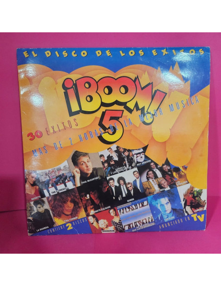 8-8-74122-1-Vinilo BOOM 5 El disco de los exitos (Queen,Tina Turner,Paul McCarteney,Roxette....)