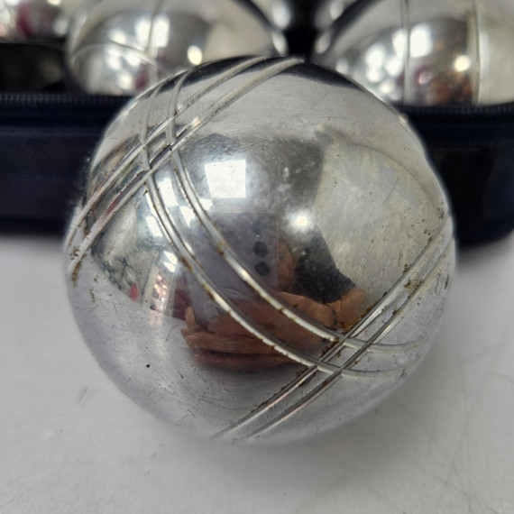 8-8-74287-5-Petanca Set 6 Bolas Metálicas