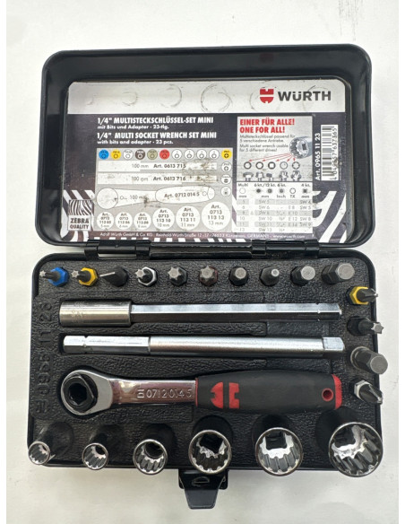 1-1-266188-2-Equipamiento Taller Wurth Juego Carraca Mini 1 4 23ud 