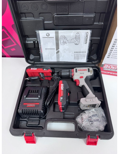 7-7-83252-3-Taladro Electrico Crown Ct21091x-2 20V 2 Ah (Sin Uso)