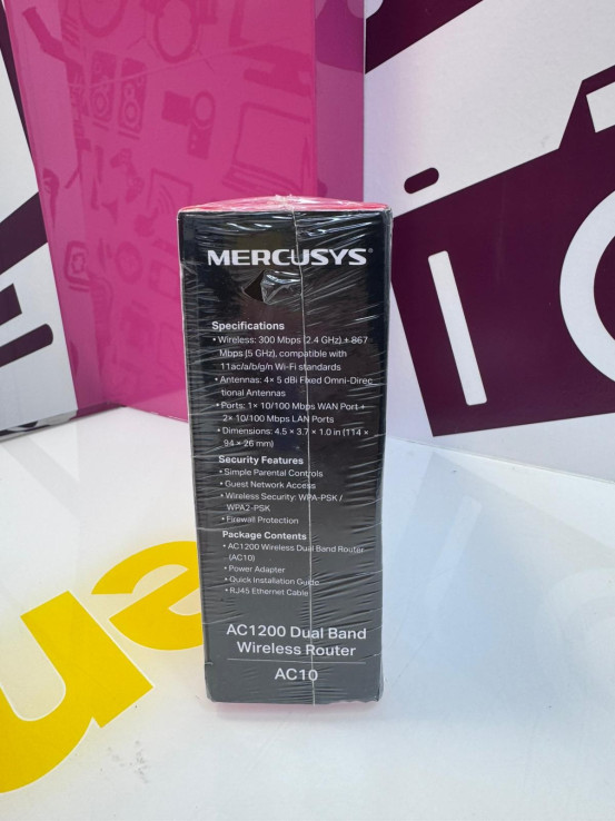 9-9-74181-3-Router Cable Mercusys Ac1200 Dual Band Wireless Ac10 (sin Uso)