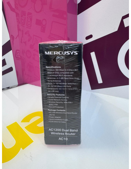 9-9-74181-3-Router Cable Mercusys Ac1200 Dual Band Wireless Ac10 (sin Uso)