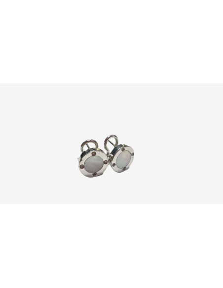 1-9-73158-2-Pendientes nácar y circonitas de oro blanco 18K, D 1cm