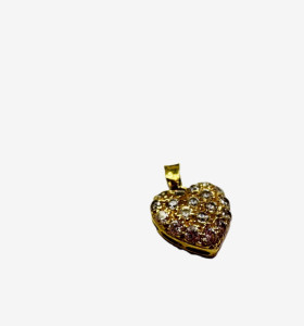 1-8-73547-1-Colgante de corazon con circonita de oro amarillo 18K 2