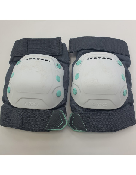 1-1-266813-1-Protecciones Patinaje Rodilla Gris Blanco