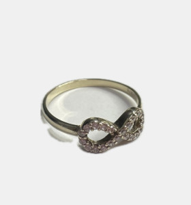 1-7-80244-1-9KAnillo infinito de oro amarillo 9K, T17 2