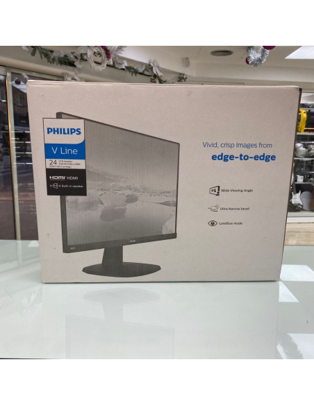 8-8-74903-1-Monitor LED PHILIPS V Line 24 LCD Full HD 1920x1080 