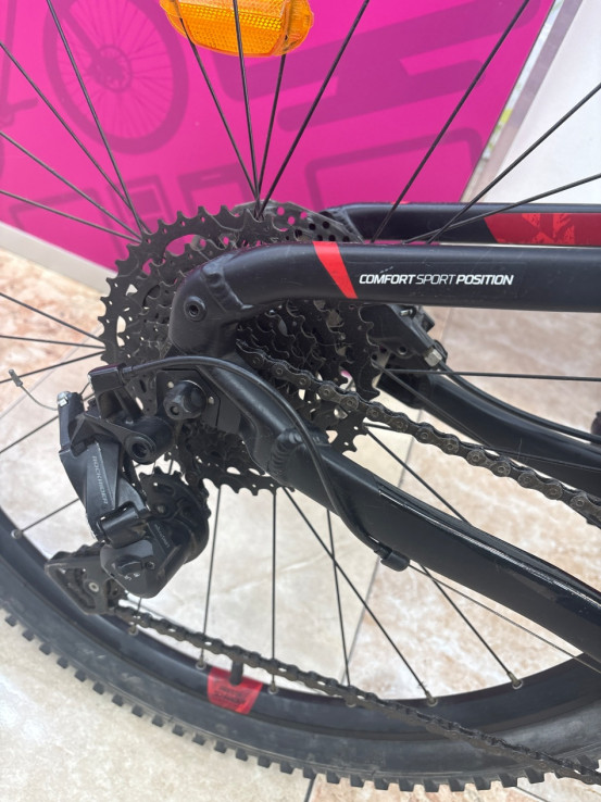 1-1-263908-11-Bicicleta Montana Rockrider St530 Talla M Negra Roja