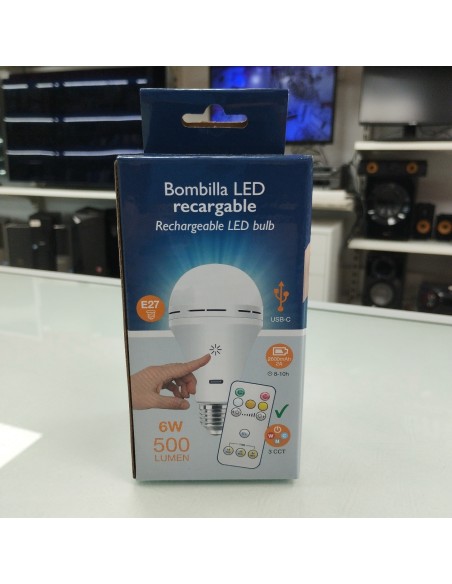 6-6-166208-1-Bombilla Led Recargable 5W 500 Lum