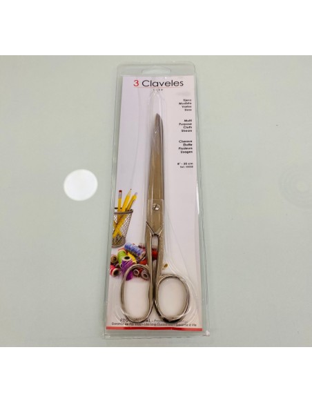8-8-74977-1-Tijera 3 Claveles Modista 20 cm nuevo
